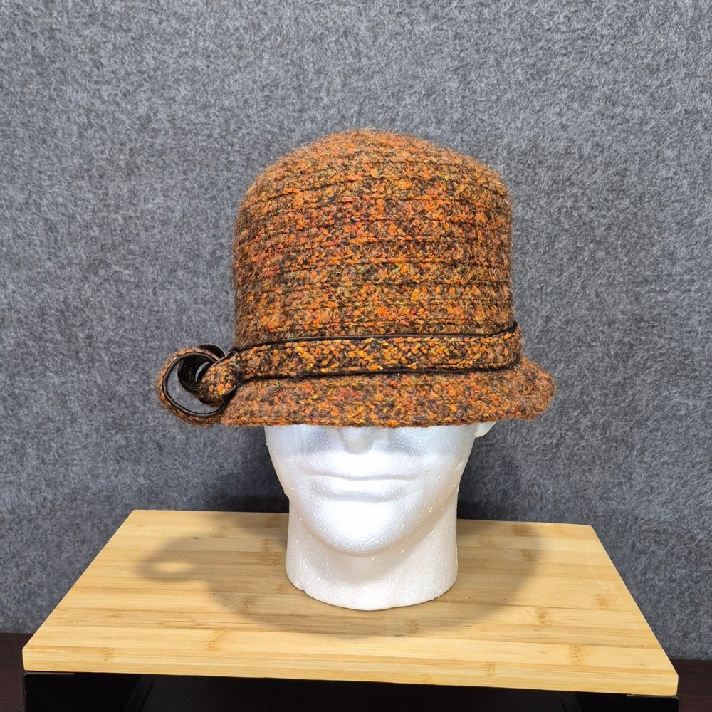 Betmar Ella Confetti Tweed Knit Cloche Hat Retro 220s0s Wool Blend Chic